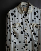 "GIANNI VERSACE" Irregular dot pattern silk shirt