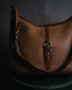 –SPECIAL– "GUCCI" 70’s pigskin horsebit piston hobo bag