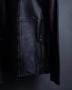 "Weekend Max Mara" Minimalist design center zip-up leather jacket