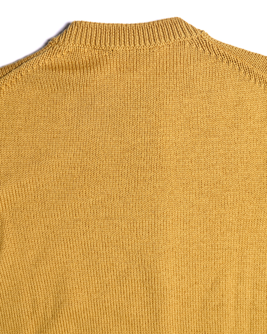 PRADA/ Classic Chunky Knit Crew Neck Sweater Mustard Yellow