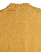 PRADA/ Classic Chunky Knit Crew Neck Sweater Mustard Yellow