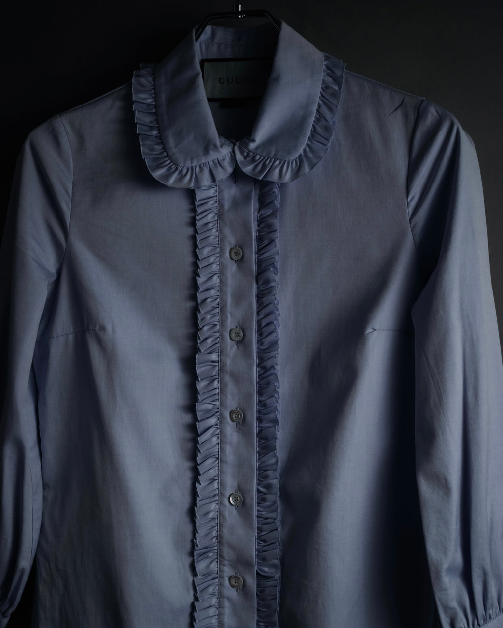 “GUCCI” 2015-2016 Ruffled collar cotton shirt