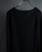 "GUCCI" Silky mix angora V-neck knit pullover