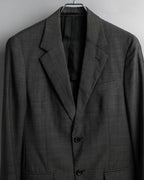 "PRADA" Sharkskin wool minimal tailoring set up