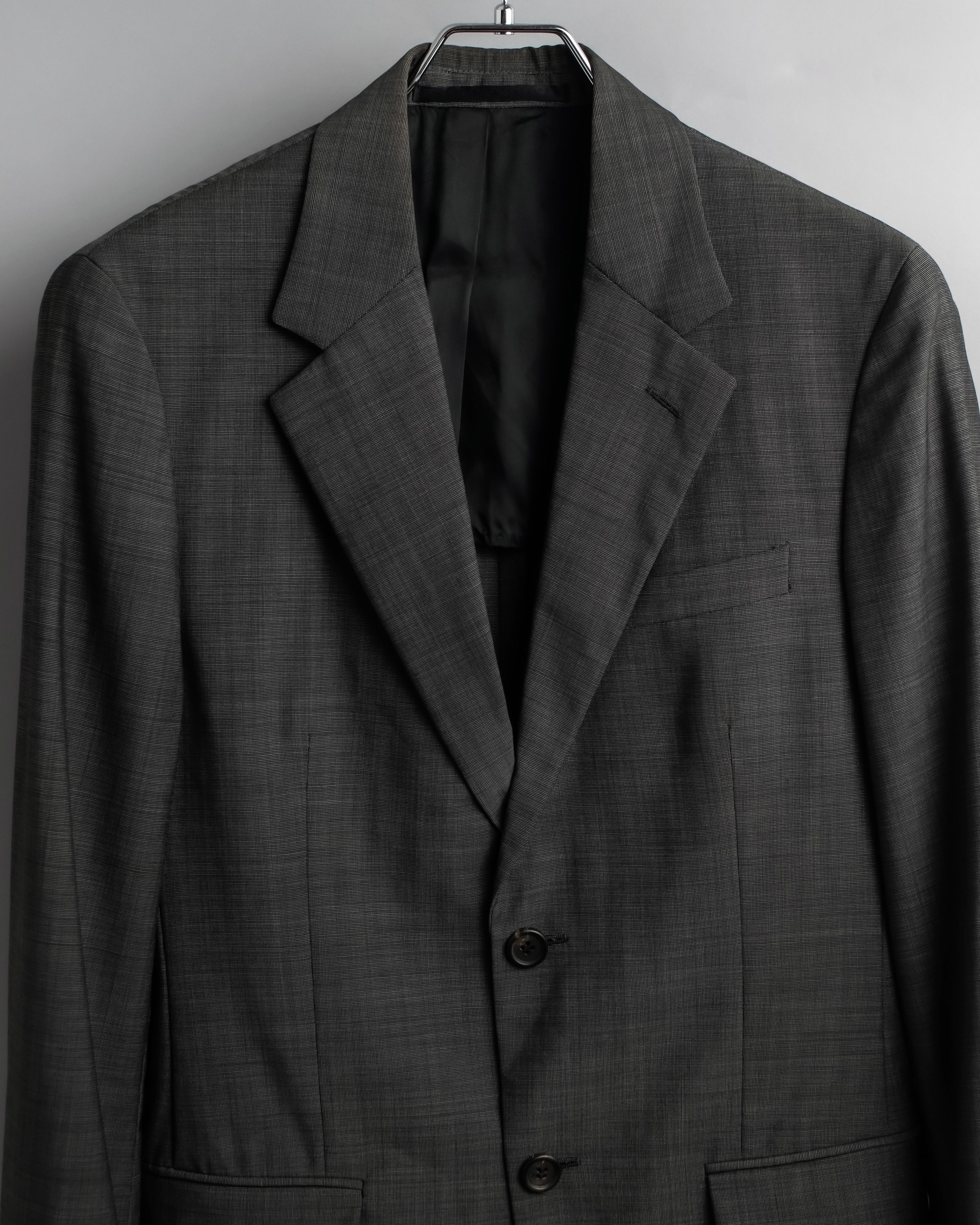 "PRADA" Sharkskin wool minimal tailoring set up