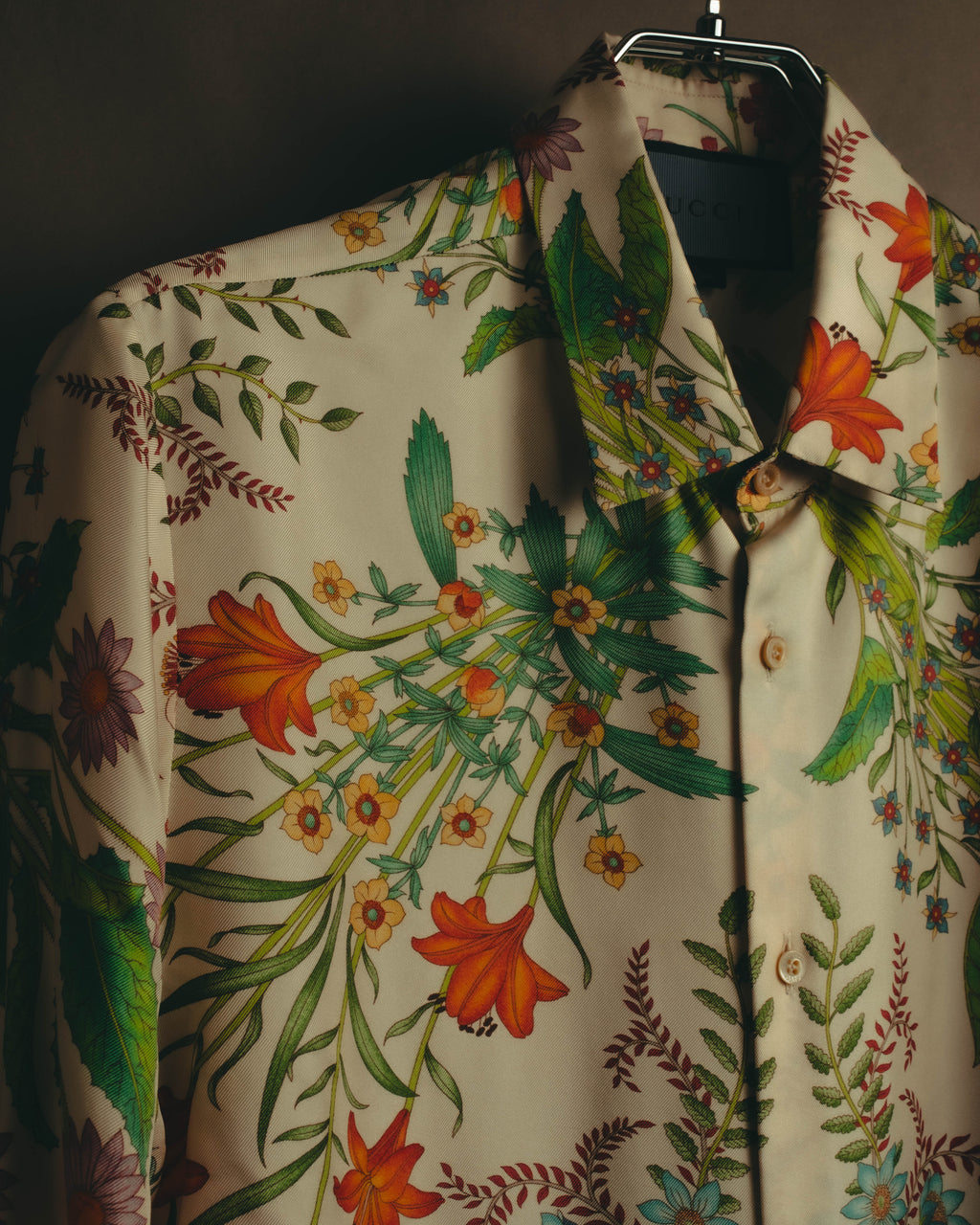 -SPECIAL- “GUCCI” 2015-2022 Botanical printed silk shirt