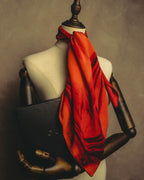 –SPECIAL– “GUCCI” 80’s-90’s Abstract marble print silk scarf