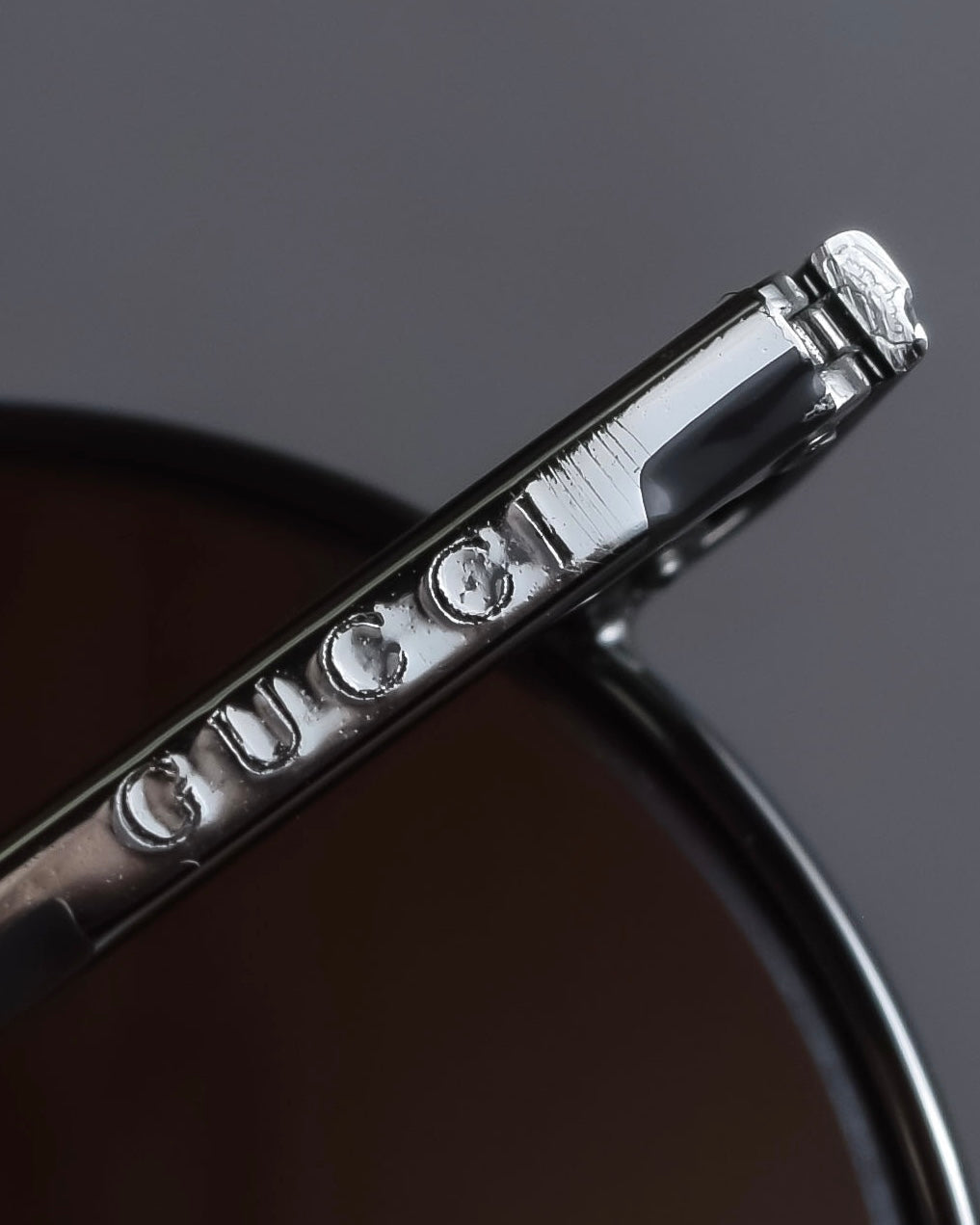 "GUCCI" Metal aviator teardrop frame sunglasses