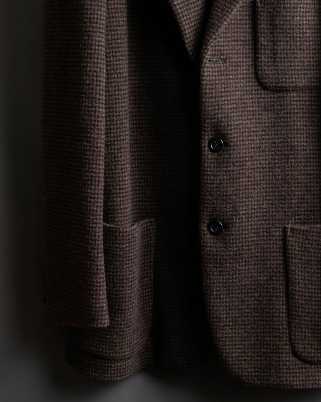 "COMME des GARCONS
HOMME DEUX" Brown checked pattern tailored jacket