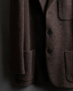 "COMME des GARCONS
HOMME DEUX" Brown checked pattern tailored jacket