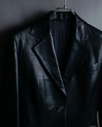 "GUCCI" Box silhouette calf leather tailored jacket