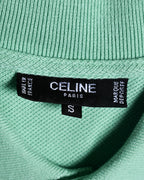 CÉLINE/ Logo Emblem Polo Shirt Mint Green