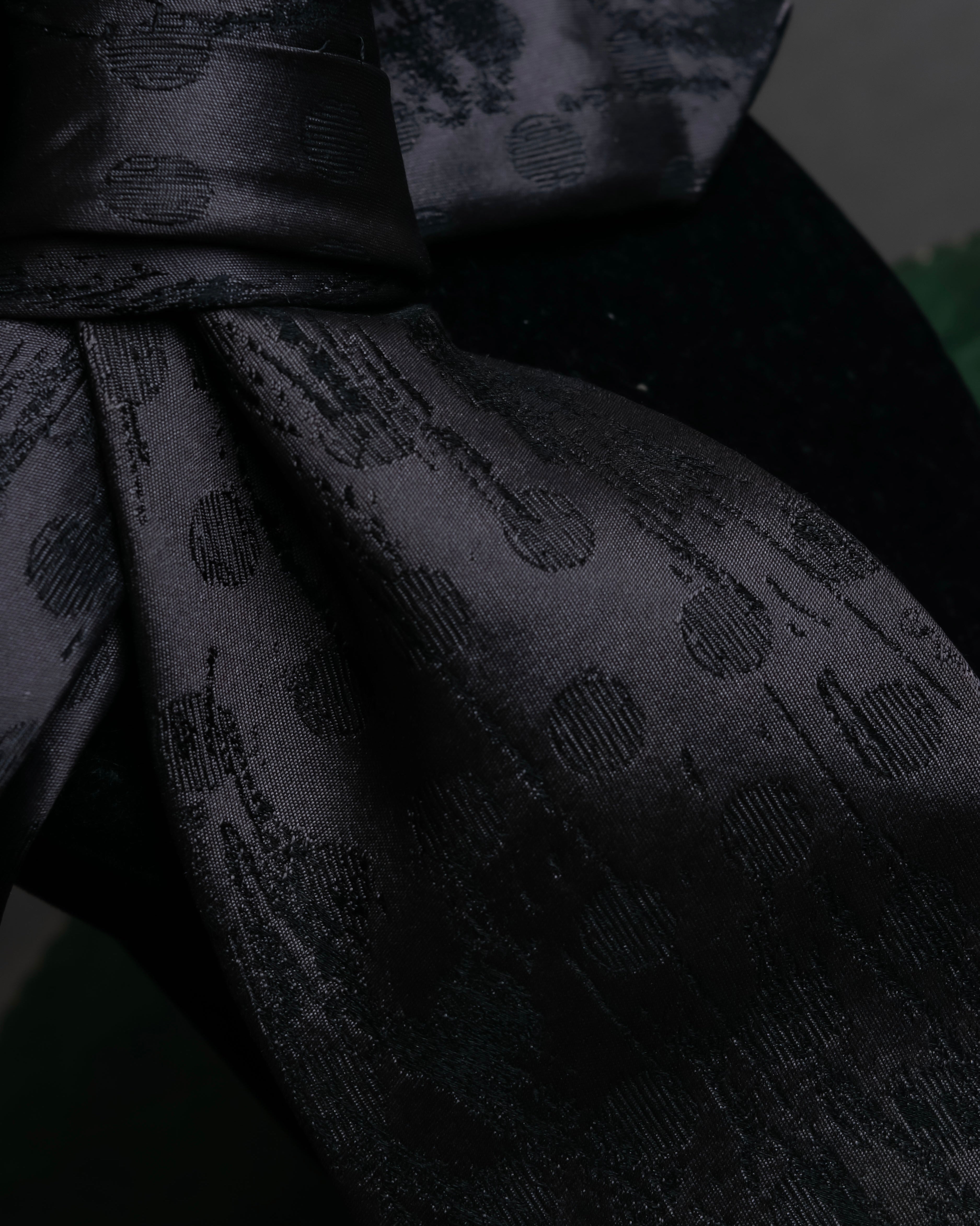 "JEAN PAUL GAULTIER HOMME" Geometric polka dot silk tie