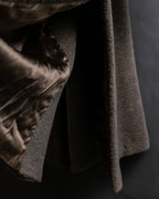 "Max Mara" Alpaca mix brown stand collar long coat