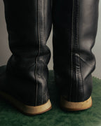 "Hermès" 90's-00's Minimal leather knee-high boots