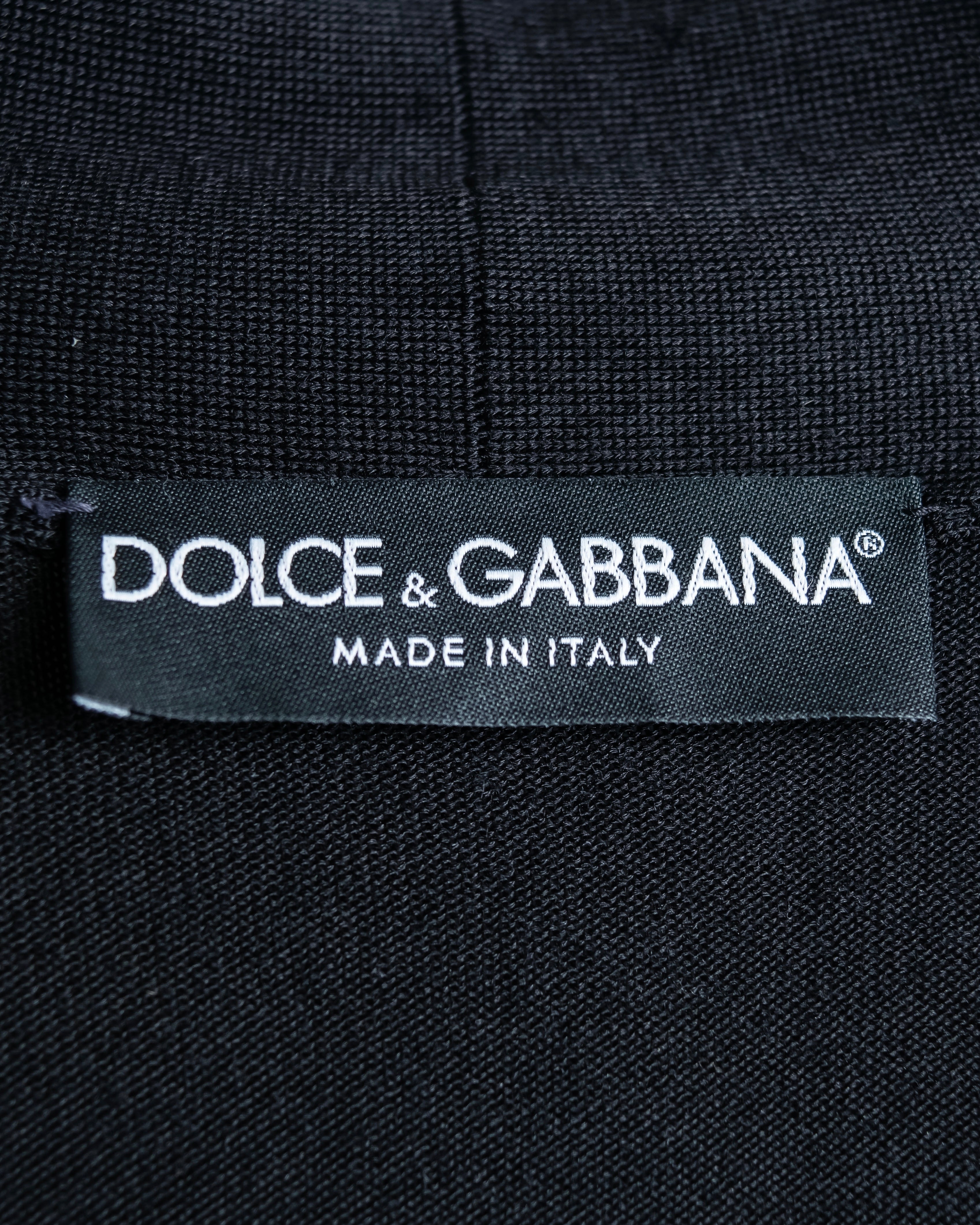"DOLCE &amp; GABBANA" 100% silk snap button oversized cardigan