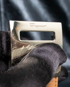 "Ferragamo" Gancini motif leather bangle