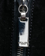 "CELINE" Horizontal form suede one-handle bag