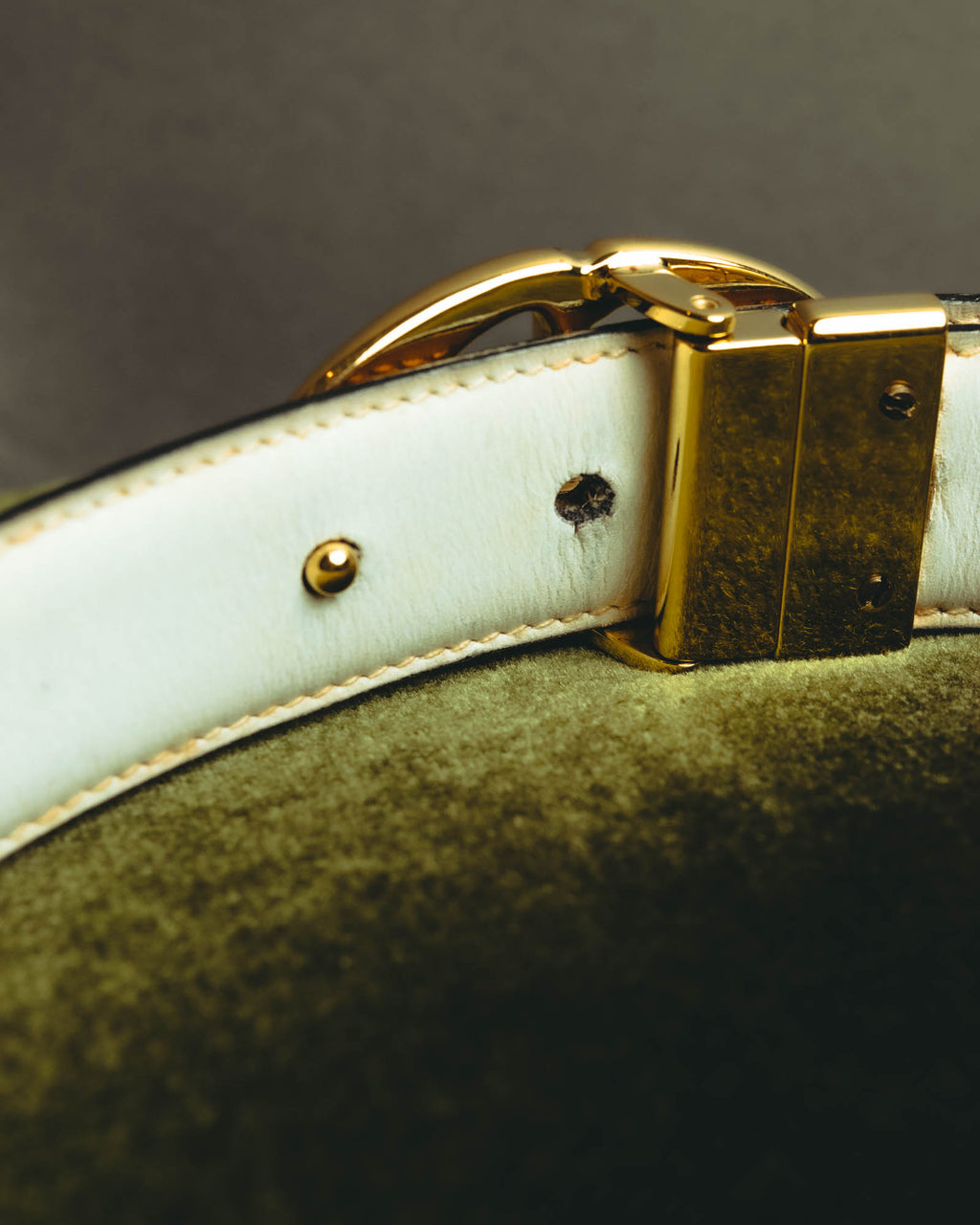 “Gucci” Leather reversible Double G belt
