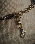 "Christian Dior" Geometric Y-link crystal pendant necklace