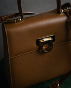 “Salvatore Ferragamo” 90’s Gancini top handle shoulder bag