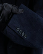 "Polo University Club by Ralph Lauren" Peaked dorapelle double-breasted wool chester coat