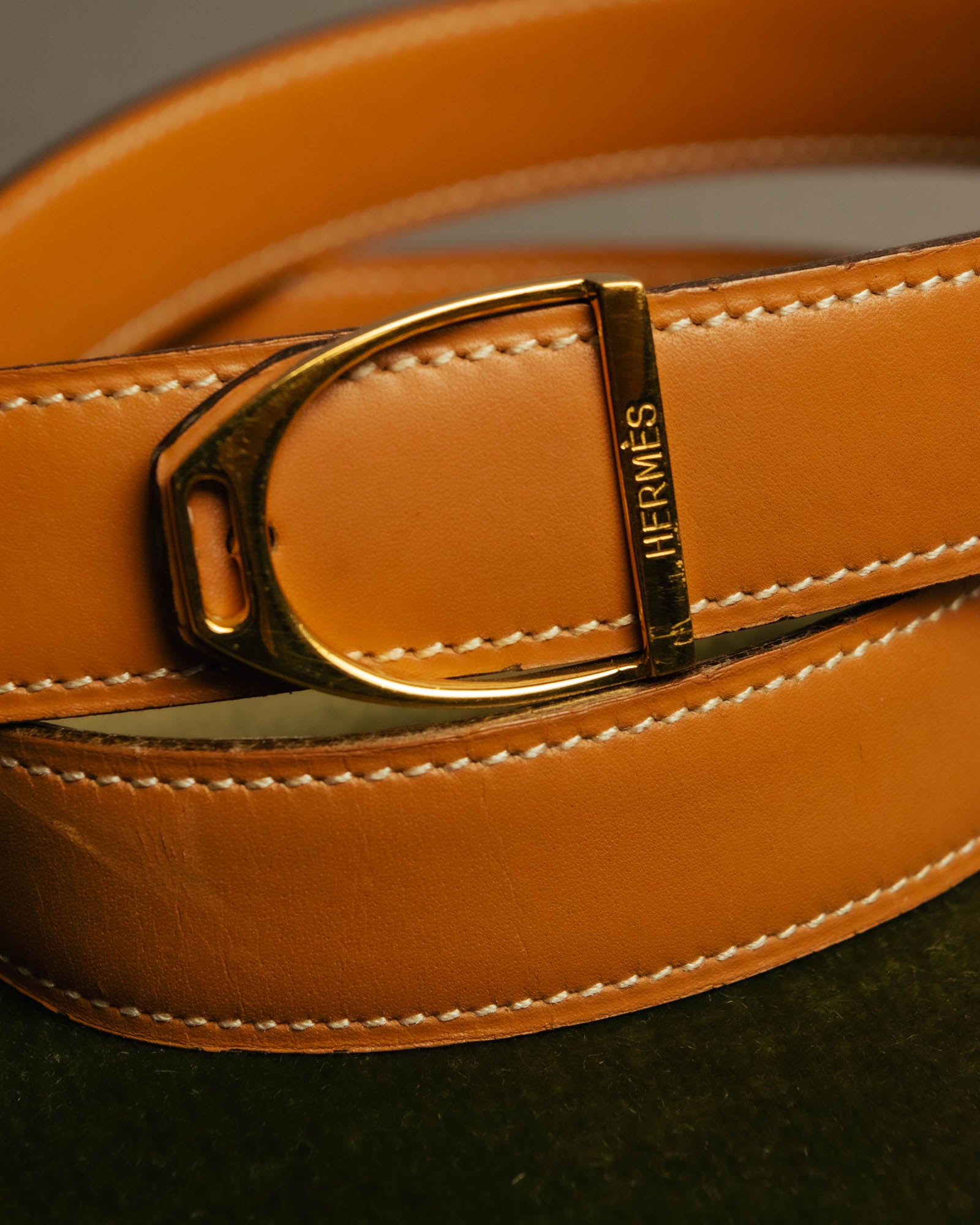 “HERMÈS” Classic stirrup buckle leather belt