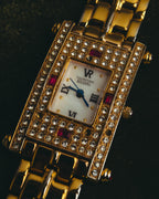 "VALENTINO ROLENTA" 90's-00's Decorative rhinestone quartz watch