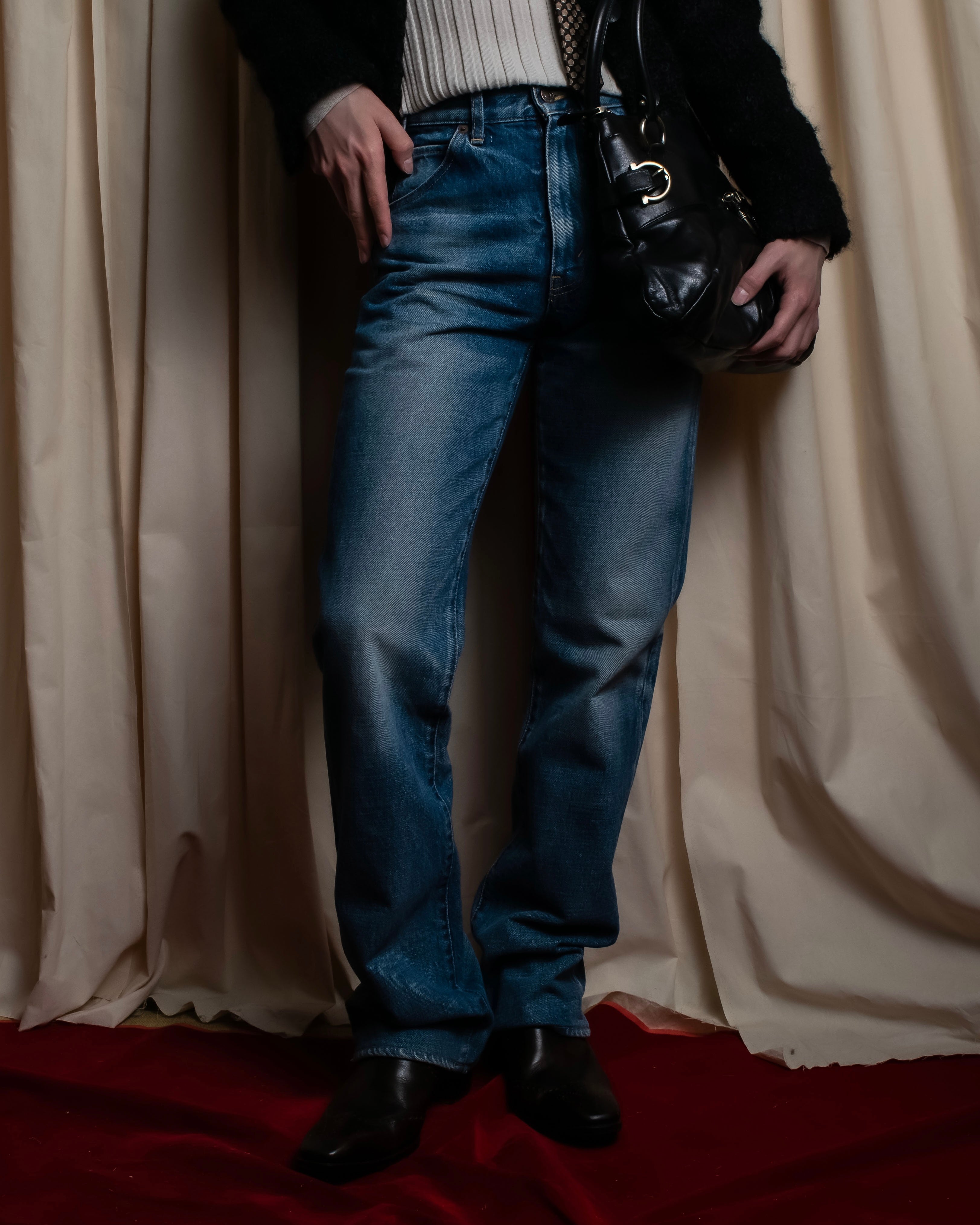 "CELINE" Stonewash design straight denim