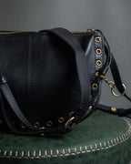 "See by Chloé" Half-moon grommet-detail suede shoulder bag