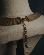 "Christian Dior" 80’s wide mesh pavé bar necklace