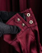 "GUCCI" Beautiful burgundy color silk bowtie shirt