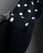 “Comme des Garçons Comme des Garçons“ Dot patterned wool knit cardigan