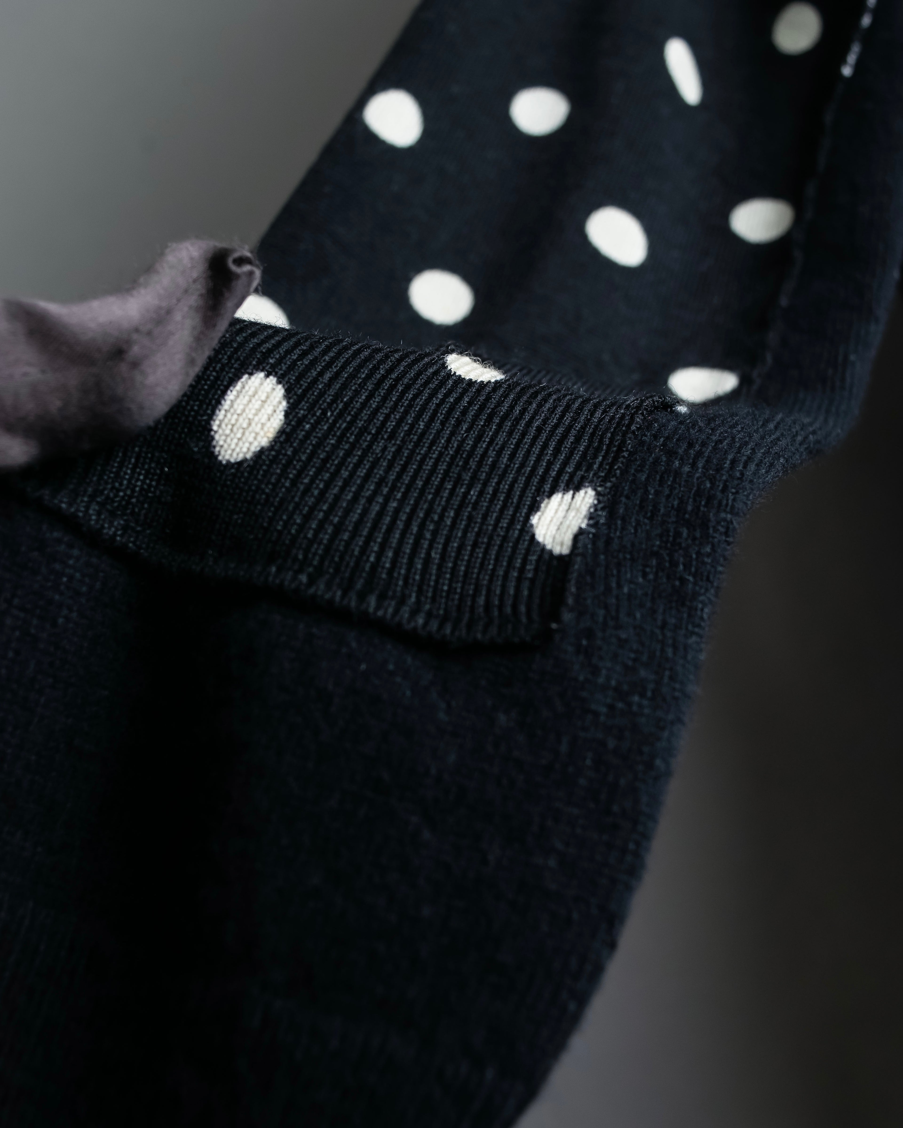 “Comme des Garçons Comme des Garçons“ Dot patterned wool knit cardigan