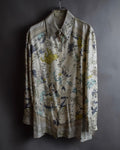 "HERMES" Margiela period Les Étoiles, Stars silk shirt