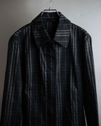 "BURBERRY" Combination leather design check pattern one-shoulder bag