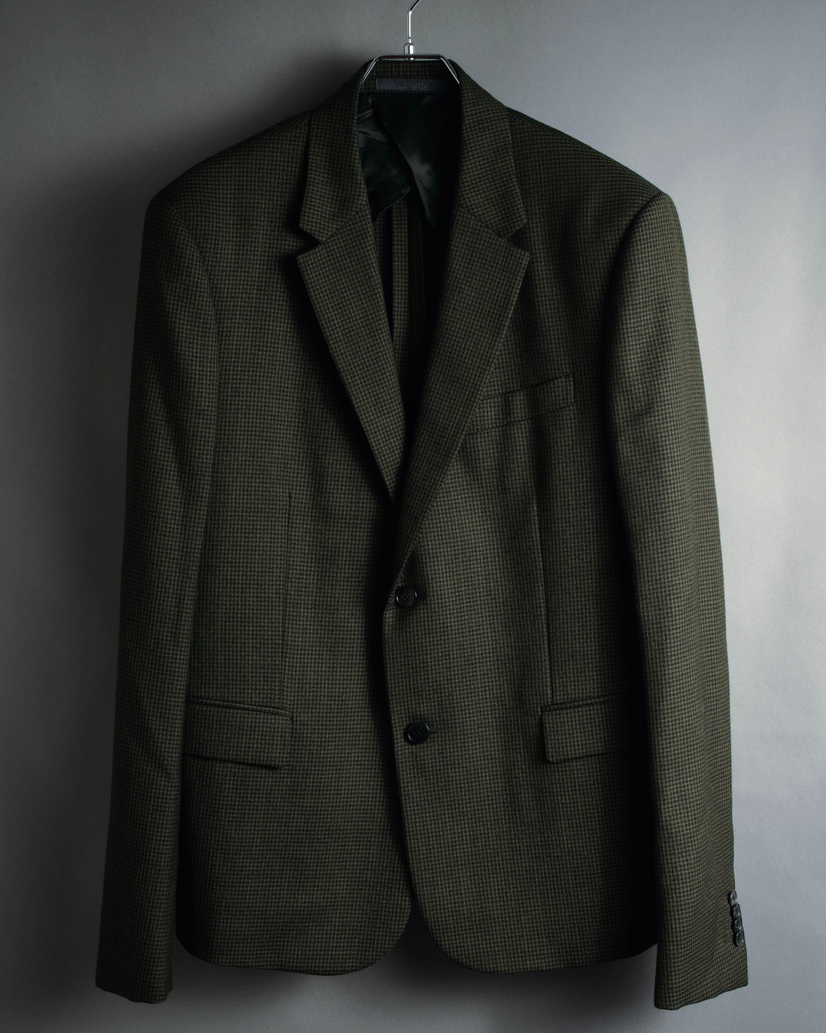 "VALENTINO" 2015 AW micro houndstooth tailored jacket