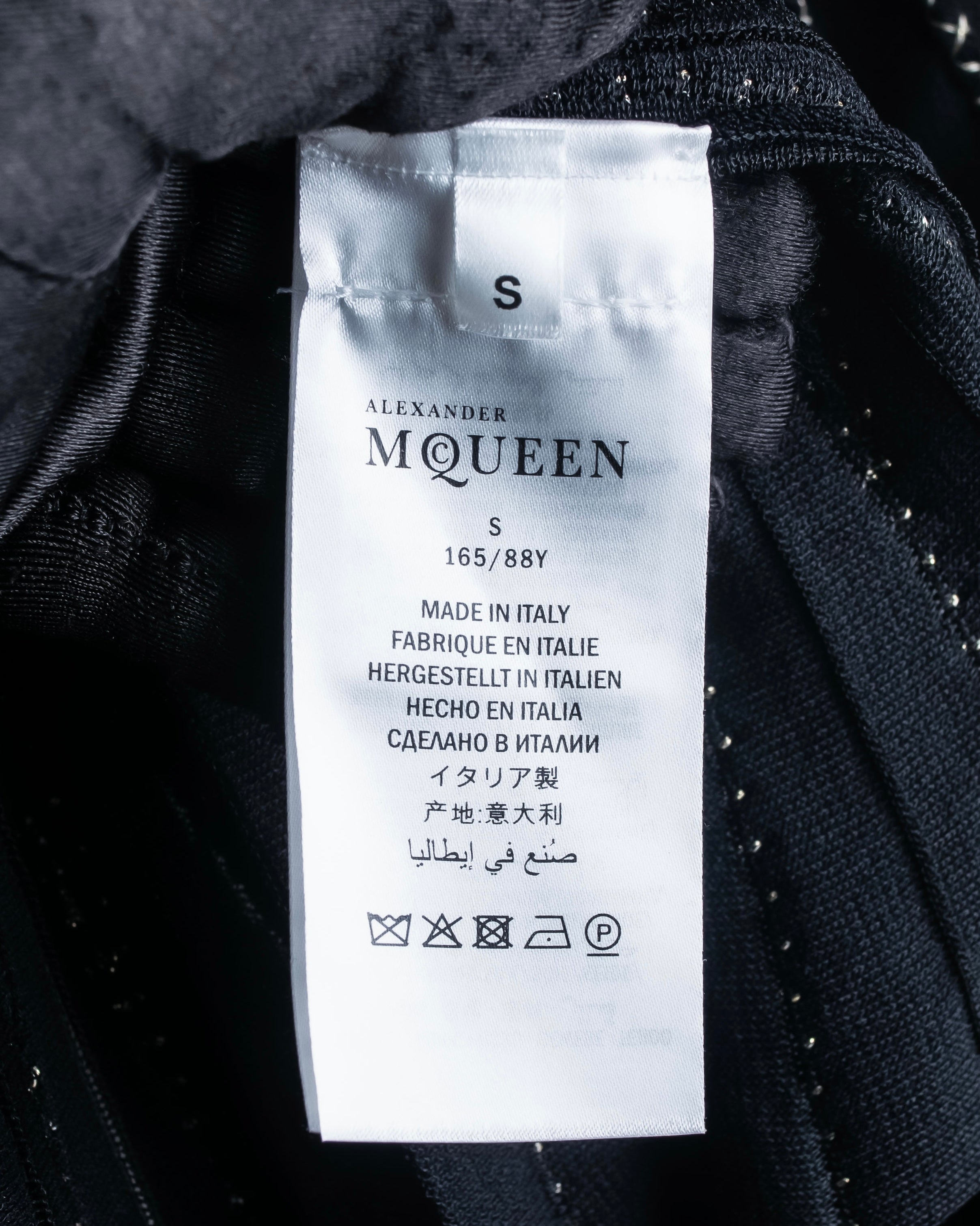 "Alexandar McQueen" Waist-shape detail vertical stitch cardigan