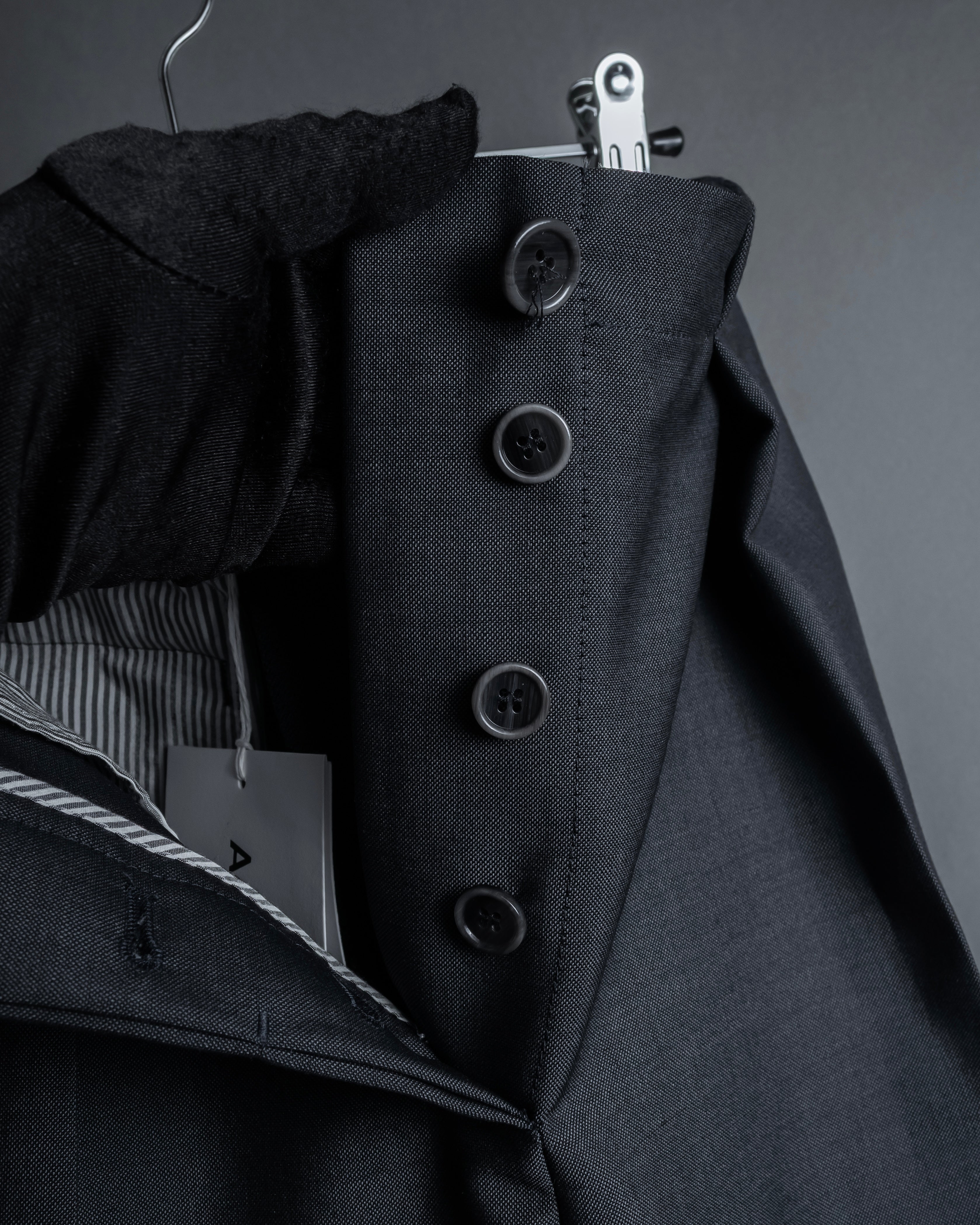 "Acne Studios" Button fly design wide straight slacks