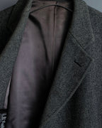 "Burberrys" diagonal striped pure new wool long coat