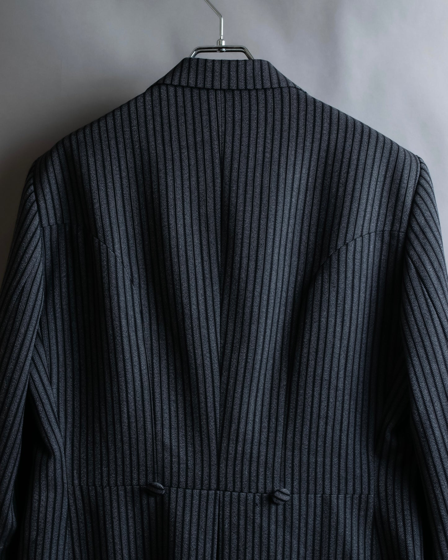 "Vintage striped three button tailored jacket"