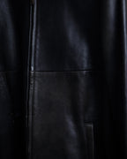 "Weekend Max Mara" Minimalist design center zip-up leather jacket