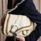 "Christian Dior" Gaucho saddle one shoulder leather bag