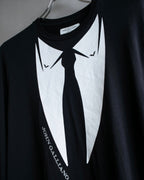 "John Galliano" Tie motif trompe l'oeil design pullover