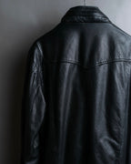 "DIESEL" Oversized stand collar lamb leather jacket