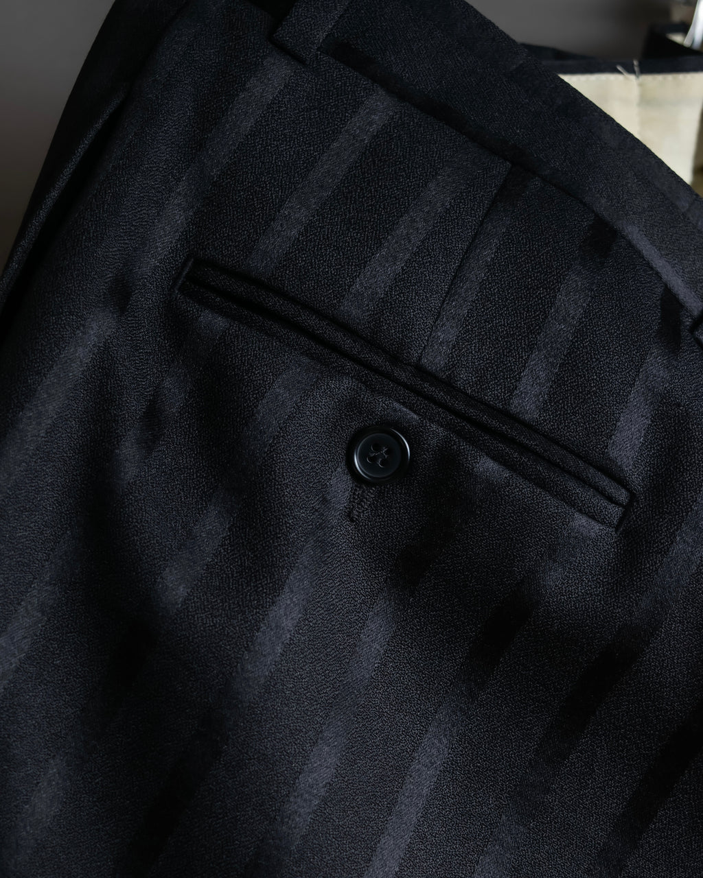 "Vintage subtle gloss striped wide slacks"