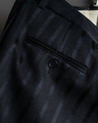 "Vintage subtle gloss striped wide slacks"