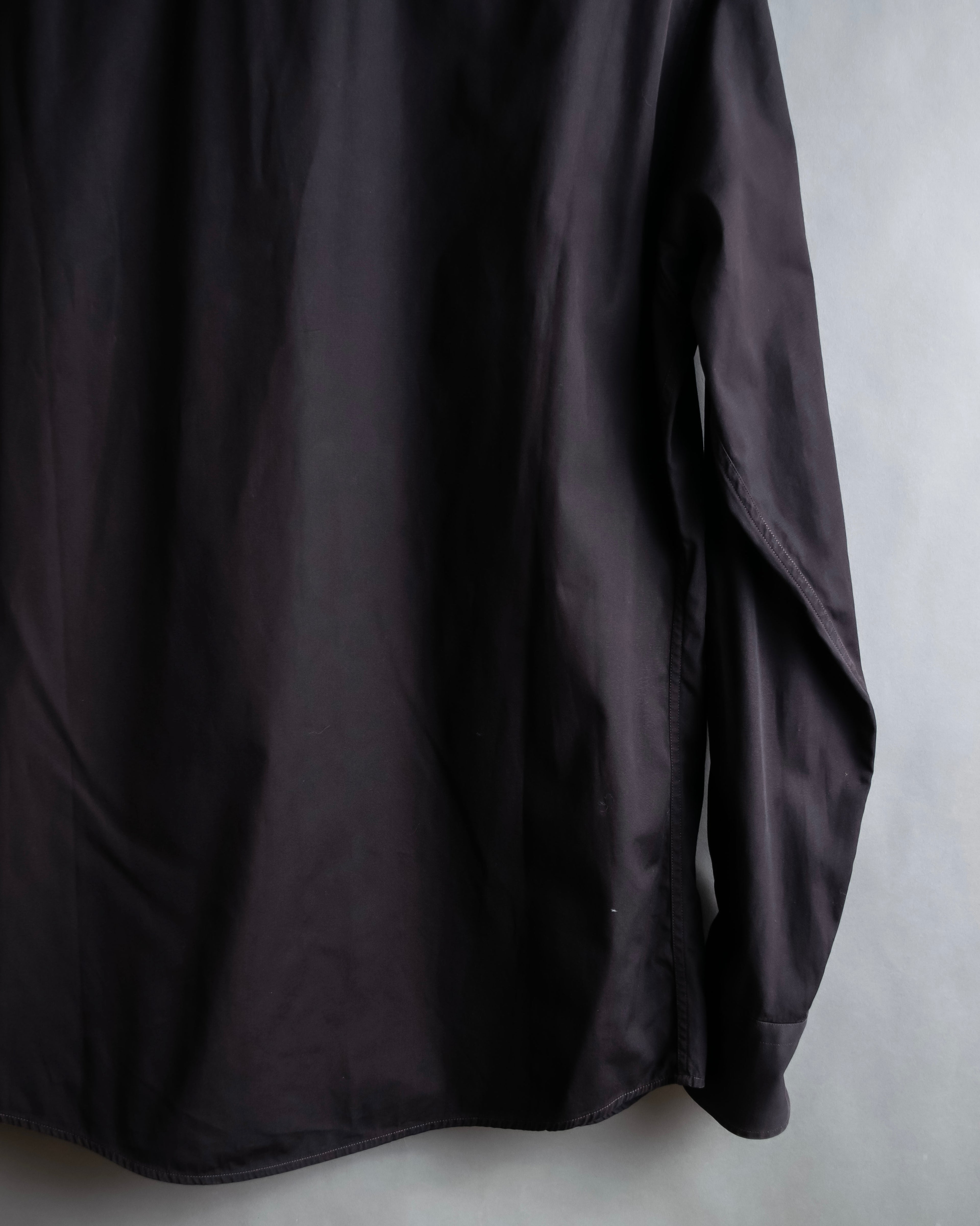 "GUCCI" Spread collar embroidered cotton shirt