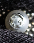 "GUCCI" Ribbon motif pearl top design silver ring
