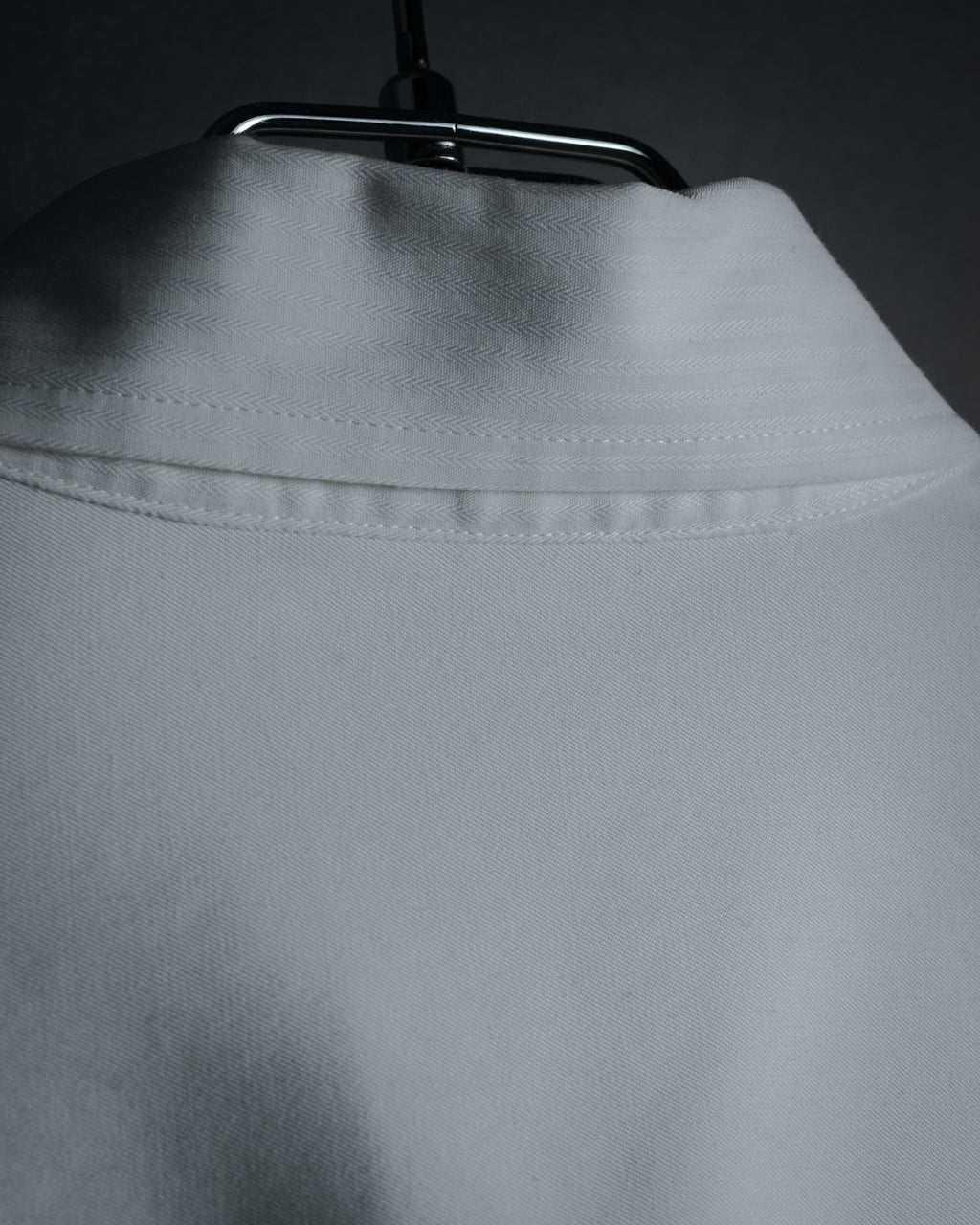 –SPECIAL– "BALENCIAGA" 2005-06’s Round collar chin tab paneled dress shirt